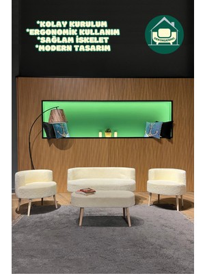 Dekor Mobilyacım Stockholm Çay Seti 4'lü Koltuk Takımı