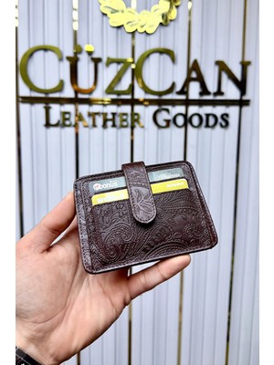 Cüzcan Jorvik Patlı Hakiki Deri Premium Kartlık ( Kişiye Özel Isim Baskılı )