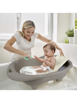 SHC4200 7270 Hi̇ppo Oyuncak Bebek Yikama Küveti̇ Desteği̇ Stone Gri̇