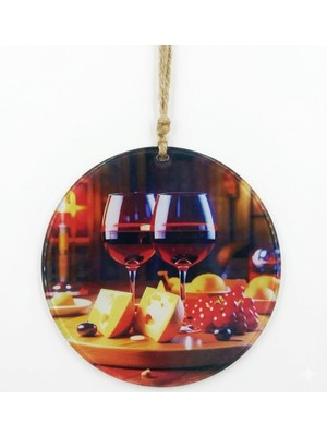 Mixperi Gurme Temalı Cam Duvar Süsü - 16 cm Mutfak Aksesuarı