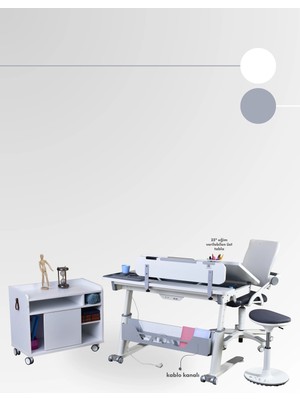 Creo Mobili Sirius Premium Plus Çalışma Masası Takımı | Ofis ve Çocuk Ders Çalışma Masası