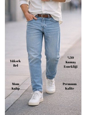CEDY DENIMDar Paça Erkek Yüksek Bel Kot Pantolon - Salaş Mom Jean C333