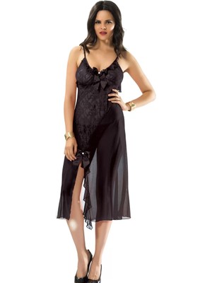 Ulugo Siyah Şifon Gecelik - 209