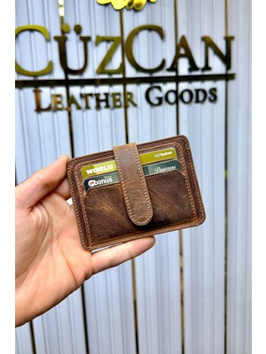 Cüzcan Jorvik Patlı Hakiki Deri Premium Kartlık ( Kişiye Özel Isim Baskılı )