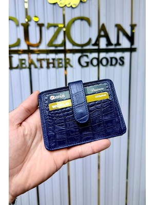 Cüzcan Jorvik Patlı Hakiki Deri Premium Kartlık ( Kişiye Özel Isim Baskılı )