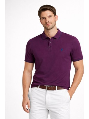Organickid Basic Polo Yaka Bordo Erkek T-Shirt