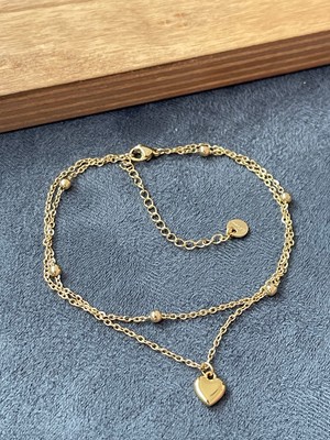 Aida Jewelss Cerrahi Çelik Paslanmaz Kararmaz Altın Modeli Çelik Halhal