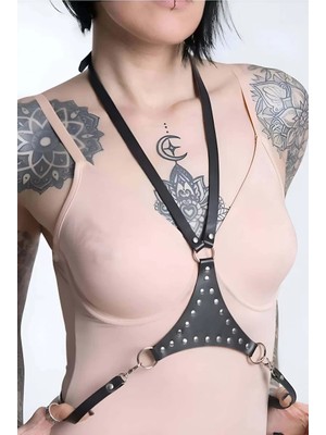 bebekokusu Üçgen Detaylı Deri Kemer Harness, Giysi Üzeri Harness Aksesuar - BRF1279