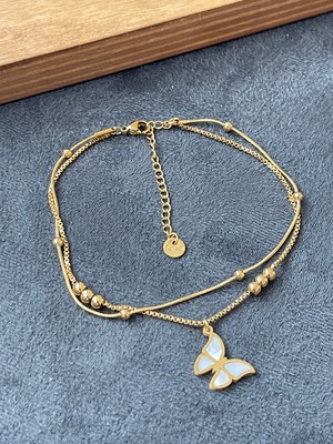 Aida Jewelss Cerrahi Çelik Paslanmaz Kararmaz Altın Modeli Çelik Halhal