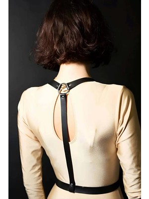 bebekokusu Göğüs Üzeri Deri Kemer, Şık Deri Harness Aksesuar - BRF599