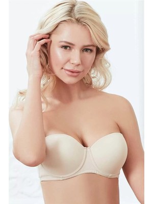 Ulugo Balenli Destekli Dolgulu Straplez T-Shirt Sütyeni