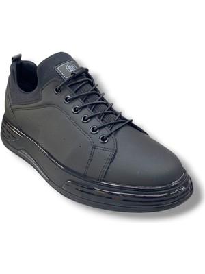 Güneş Ayakkabı G Class 896 Erkek Siyah Mat Rugan Karışım Spor Klasik Bağcıksız Günlük Sneaker Ayakkabı