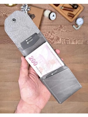 Fil Deri Trend Viral Hakiki Deri Para Bölmeli Kartlıklı Pratik Cüzdan 2142