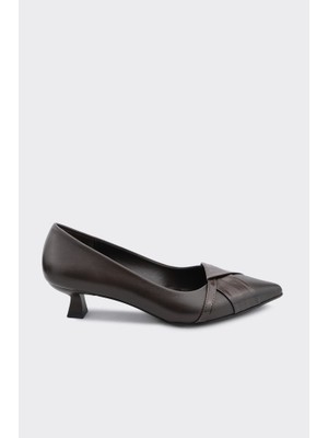 Derinet Hakiki Deri Topuklu Kadın Ayakkabı