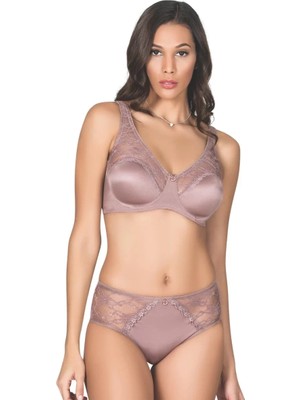 Ulugo Soft Kaplı Dantel Geniş Askı Sütyen Takım Kadın 5035