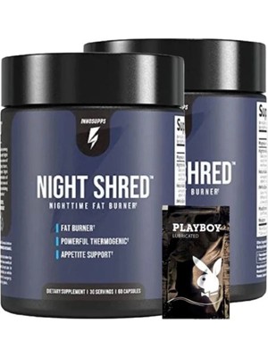 Süper Innosupps 2li Night Shred Nighttime Fat Burner 60 Caps + 1 Hediyeli Jel