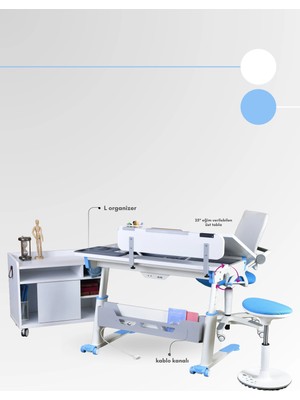 Creo Mobili Sirius Premium Plus Çalışma Masası Takımı | Ofis ve Çocuk Ders Çalışma Masası