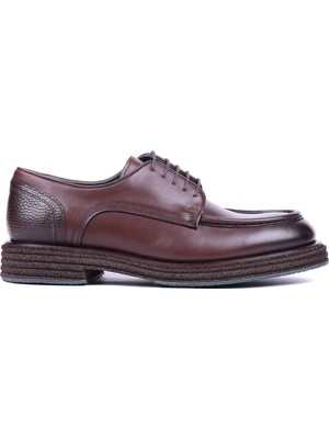 Shoetyle - Hakiki Deri Kahverengi Günlük Erkek Ayakkabı - 250-760-01