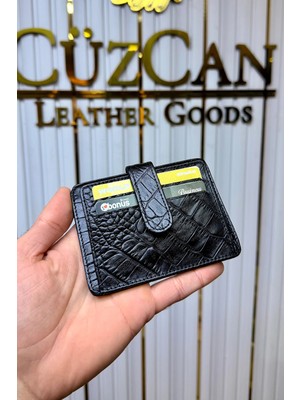 Cüzcan Jorvik Patlı Hakiki Deri Premium Kartlık ( Kişiye Özel Isim Baskılı )