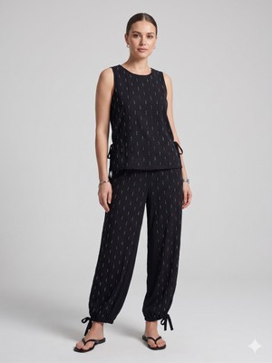 Centilmen Unıque Boncuk Işlemeli Lastik Paçalı Pantolon  264010