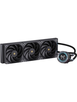 Dark Freezer W363 Pro 360MM 300W Tdp, Sıcaklık LCD Ekran+Argb Pompa, 3X12CM 4-Pin Pwm 2500 Rpm Siyah Fanlı, Intel LGA1851-LGA1700-LGA1200 Socket, Amd Am4-Am5 Socket, Sıvı Soğutma SISTEMI(DKCCW363PRO)