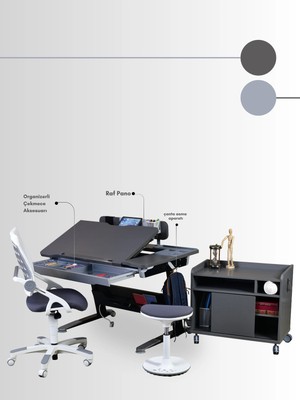 Creo Mobili Sirius Premium Plus Çalışma Masası Takımı | Ofis ve Çocuk Ders Çalışma Masası