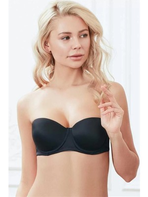 Ulugo Balenli Desteksiz Dolgusuz Straplez T-Shirt Sütyeni