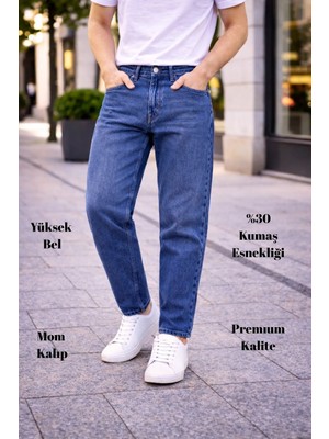 CEDY DENIMDar Paça Erkek Yüksek Bel Kot Pantolon - Salaş Mom Jean C333