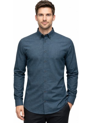 QS Erkek Slim Fit Gömlek Kırışmaz Terletmez Kumaş