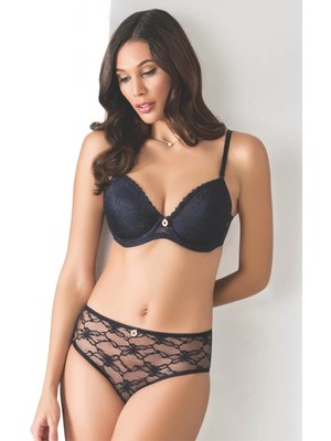 Ulugo Dantel Kaplı Sütyen Külot Takım Kadın 6042