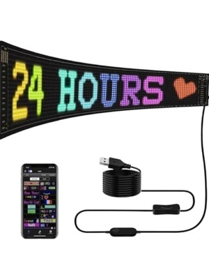 Eco Lounge 60 cm LED Matrix Panel 16X96 Piksel Bluetooth Kontrollü Rgb Kayan Yazı Ekranı