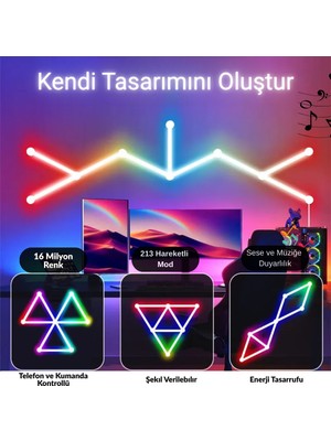 Neeko Shaped Rod Şekil Verilebilir Argb LED Çubuk 12 Li