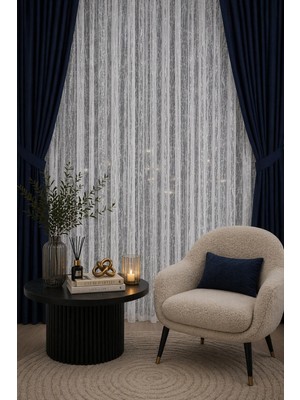 evihtiyaclarim by IOC Perde Deposu Cam Kırığı Spor Desenli Örme Tül Perde 1x3 Sık Pileli