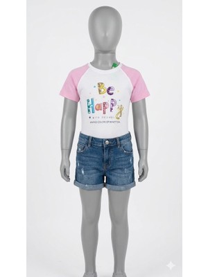 Benetton Kız Çocuk Beyaz Tshirt