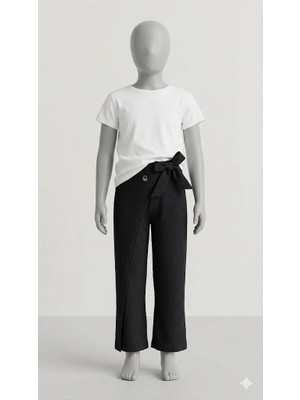 Benetton Kız Çocuk Siyah Pareo Pantolon