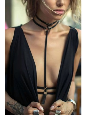 bebekokusu Bel Boyun Detaylı Seksi Harness - BRF373