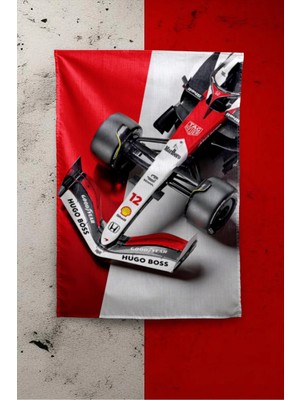 Vagonik F1 Temalı Art Ferrari Duvar Örtüsü Halısı Tapestry Formula 1
