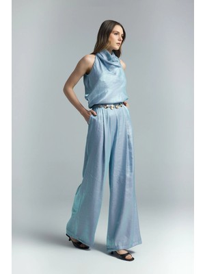 Sateen Aura Pantolon - Mavi
