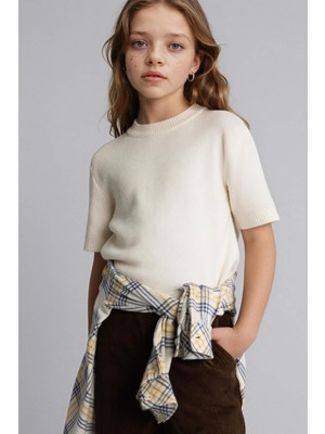 DeFacto Regular Fıt Bisiklet Yaka Ribana Kazak Kız ÇOCUK G6858A826SM