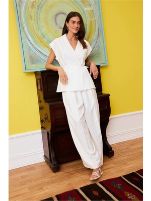 DeFacto Wıde Leg Yüksek Bel Geniş Paça Tencel PANTOLON H0853AX26SM