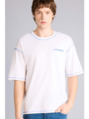 DeFacto %100 Pamuk Boxy Fit Baskılı TIŞÖRT G8246AX26SM