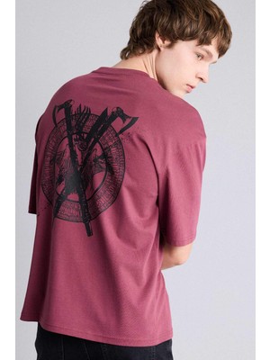 DeFacto Vıkıngs Valhalla Boxy Fıt Baskılı Kısa Kollu TIŞÖRT G5557AX26SM