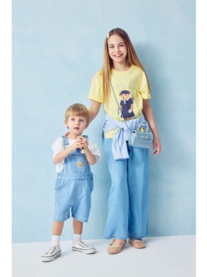 DeFacto Geniş Paça Jean Pantolon Kız Çocuk G0249A826SM
