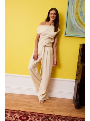 DeFacto Wide Leg Cepli Yüksek Bel Geniş Paça Pantolon H0886AX26SM