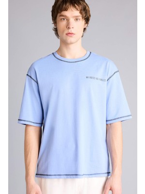 DeFacto %100 Pamuk Boxy Fit Baskılı TIŞÖRT G4266AX26SM