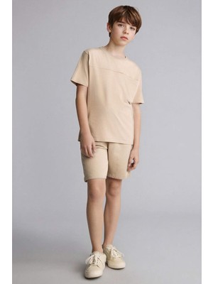 DeFacto Oversıze Sweatshirt Kumaşı Şort Erkek ÇOCUK H2033A826SM