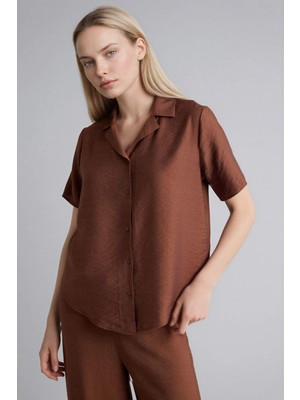 DeFacto Regular Fit Polo Yaka Kısa Kollu Gömlek H1358AX26SM