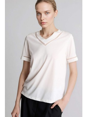 DeFacto Regular Fit V Yaka Penye Kısa Kollu Tişört H1458AX26SP