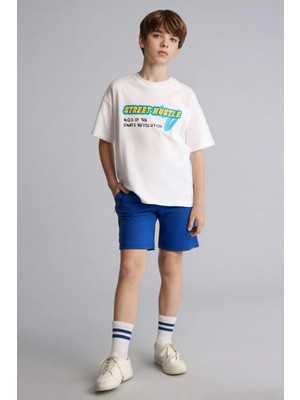 DeFacto %100 Pamuk Oversize Sweatshirt Kumaşı Şort Erkek Çocuk H2027A826SM