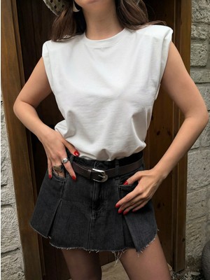 Minaaise Vatkalı T-Shirt Ekru